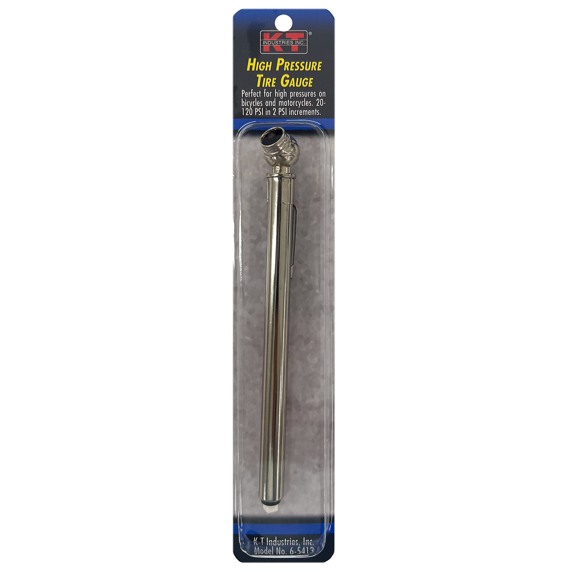 K-T Industries Truck Tire Gauge — 20-120 PSI, Model# 6-5413